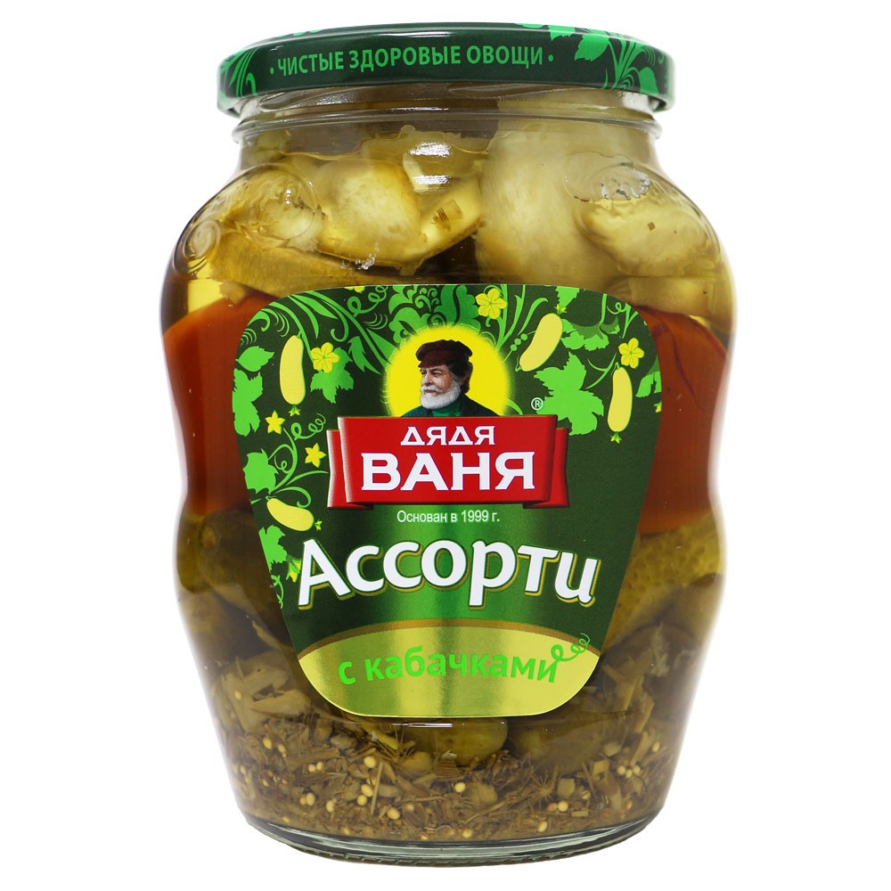 Ассорти марин. Огурцы,Томаты,Кабачки Дядя Ваня 680г