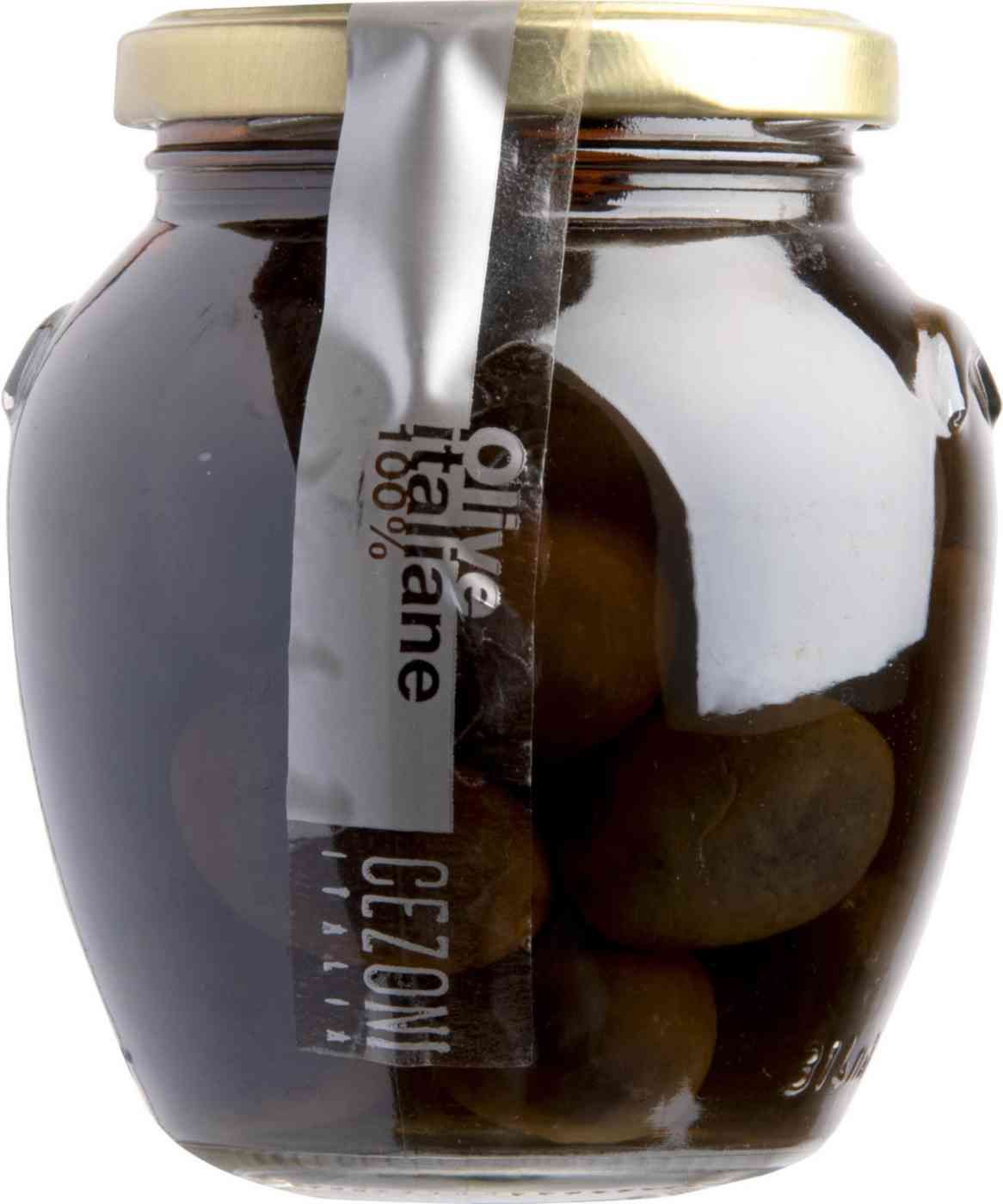 CEZONI Оливки черные гигантские с косточкой 290г