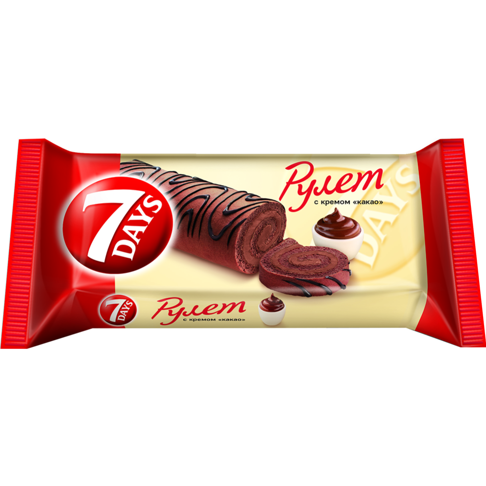 Рулет бисквит. с кремом "какао" 7 Days 0,200гр.