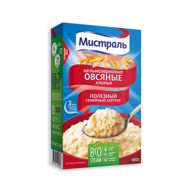 Хлопья Мистраль Овсяные 400г