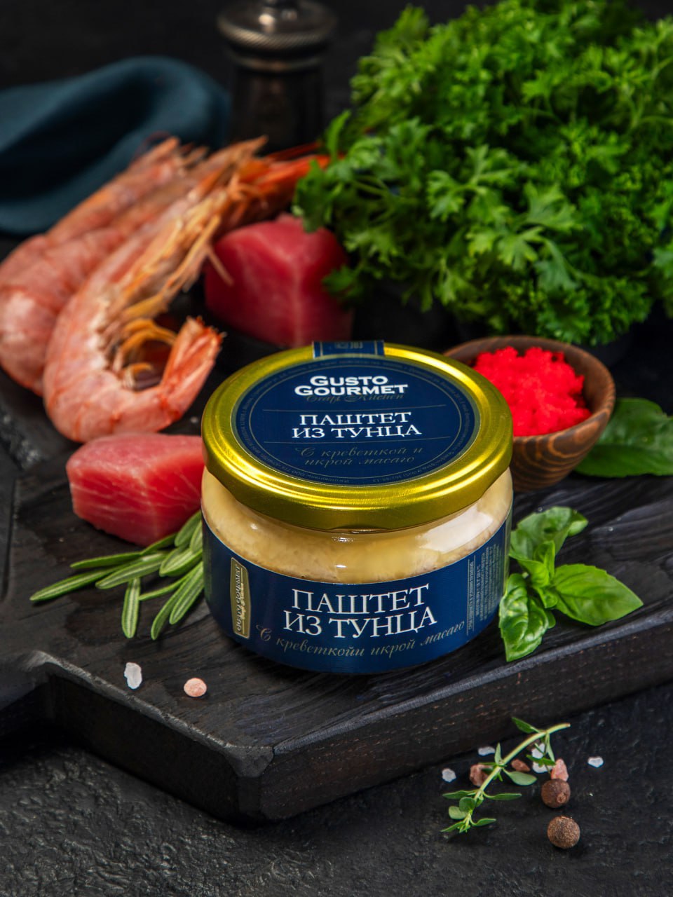 Паштет тунец, икра