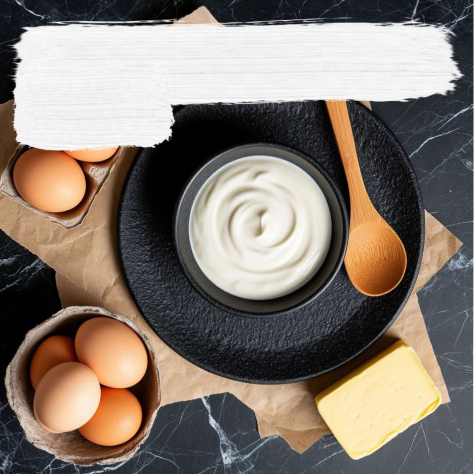 Сметана, масло, яйцо