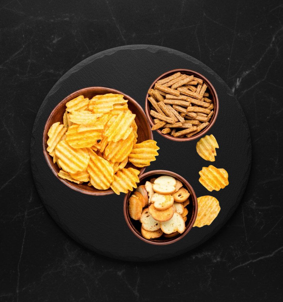 Чипсы, сухарики, крекер