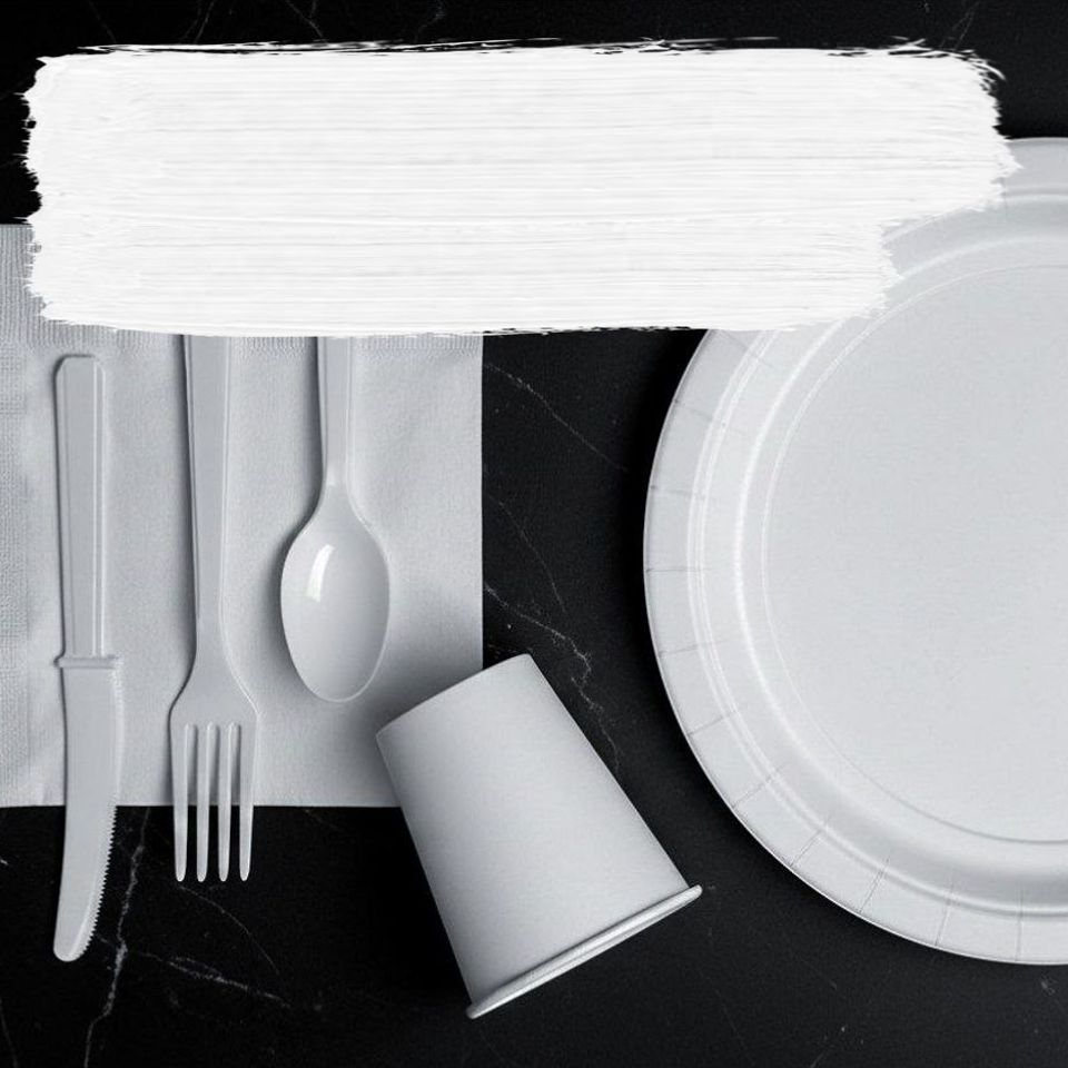 Салфетки, бумага, посуда