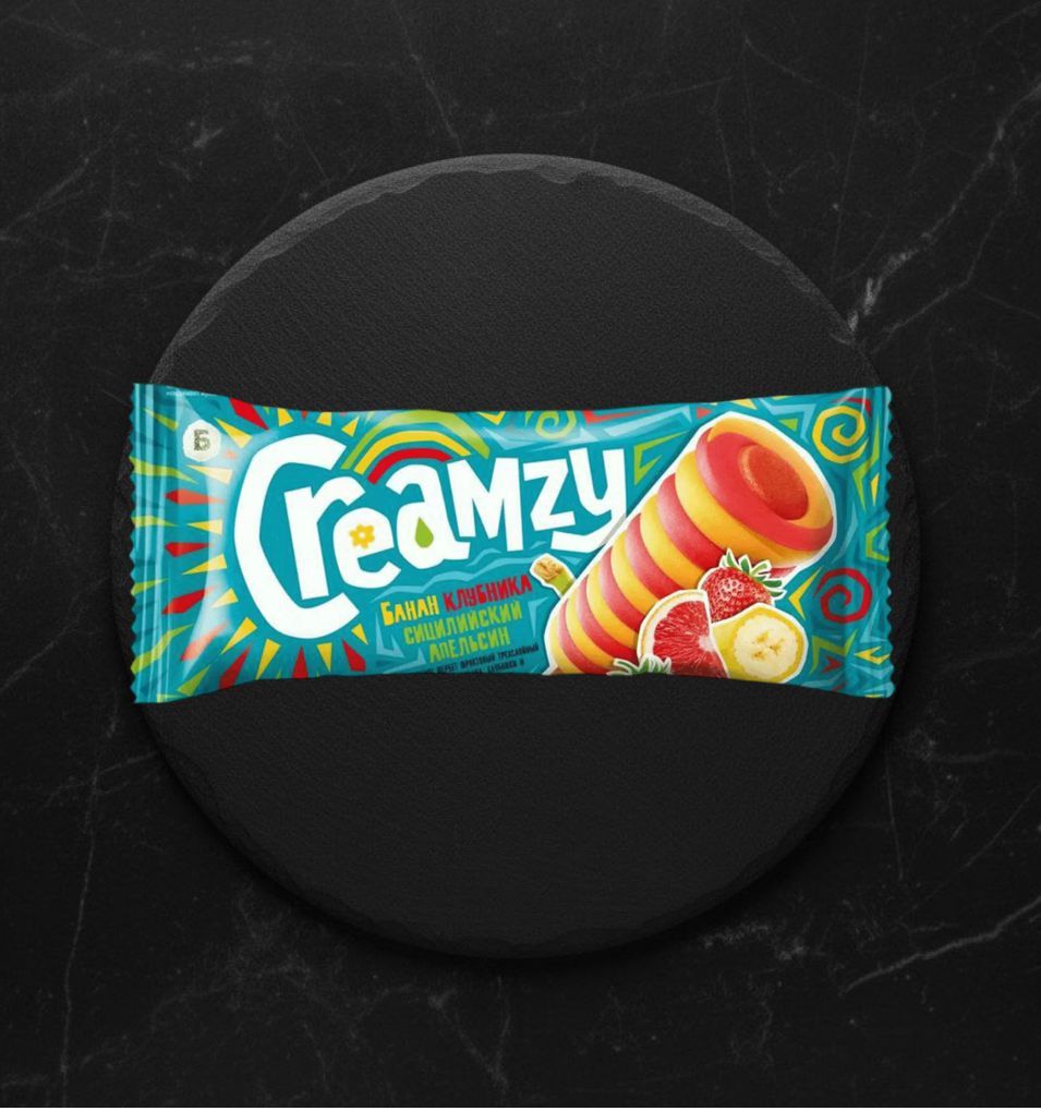 Шербет фруктовый банан-клубника-апельсин 70гр