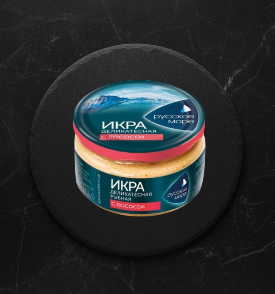 Икра Мойвы деликатесная с лососем 165 гр, Русское море