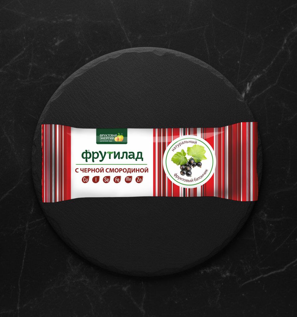 Фруктовый Батончик неглазированный с Черной Смородиной 30г БАД