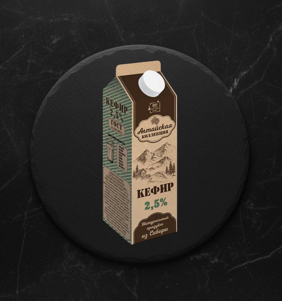 Кефир 2,5% пюр/пак 0,950 л Алтайская коллекция