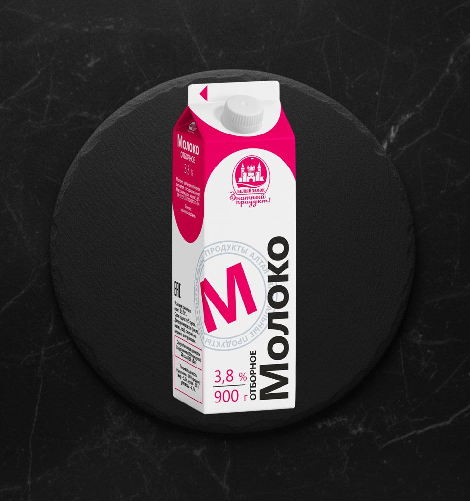 Молоко Цельное Отборное 3,8% 900г (т/пак)