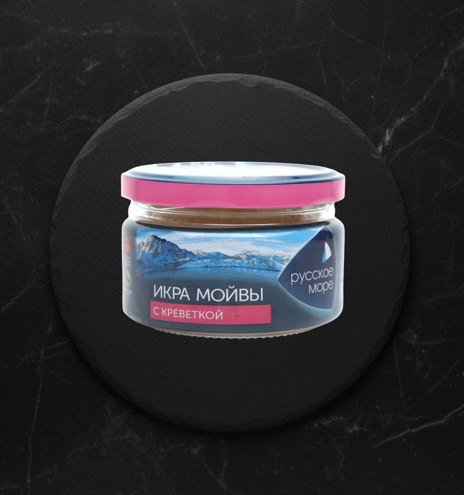 Икра Мойвы деликатесная с креветкой 165 гр, Русское море