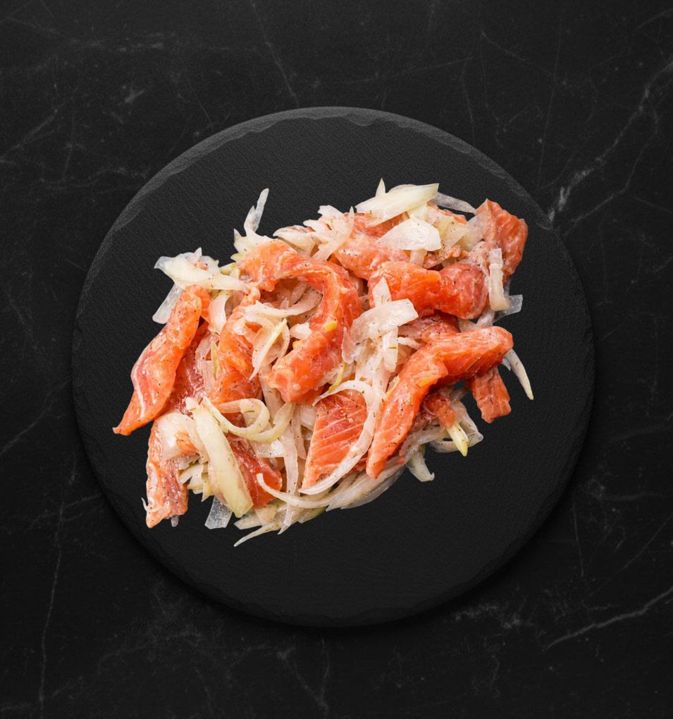 Филе Форели с Луком слабосоленое