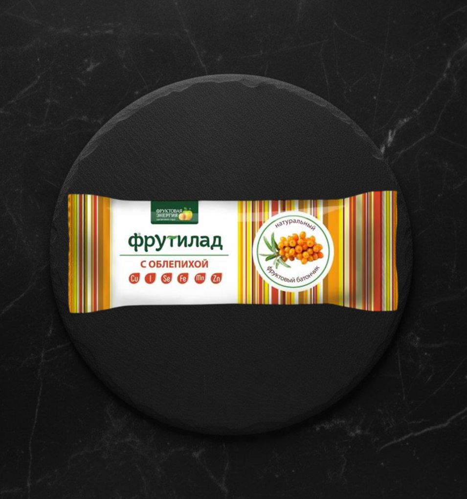 Фруктовый Батончик неглазированный с Облепихой 30г БАД