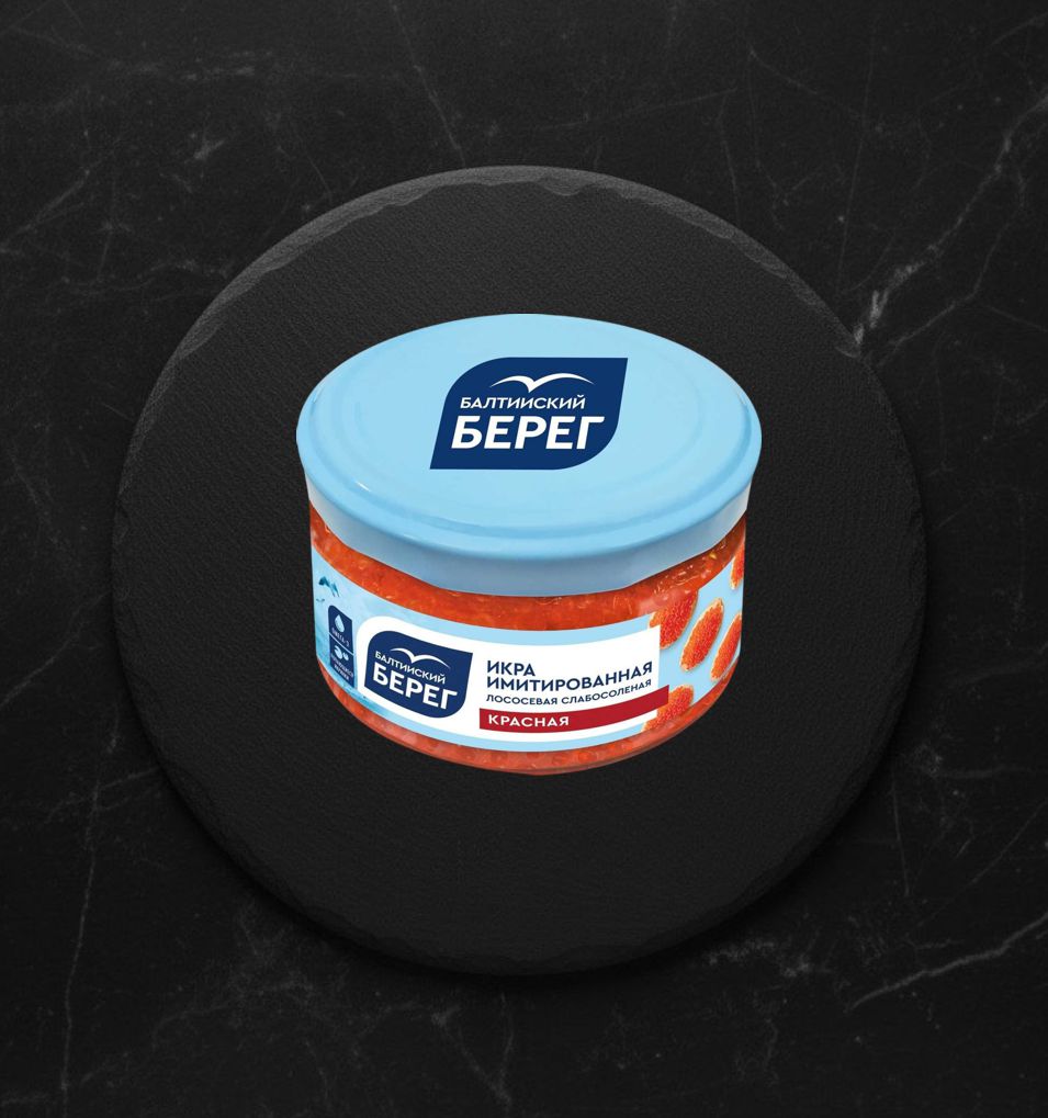 Икра Красная имитированная Балтийский Берег слабосоленая 220 г
