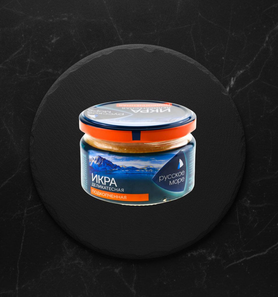 Икра Мойвы деликатесная подкопченная 165 гр, Русское море