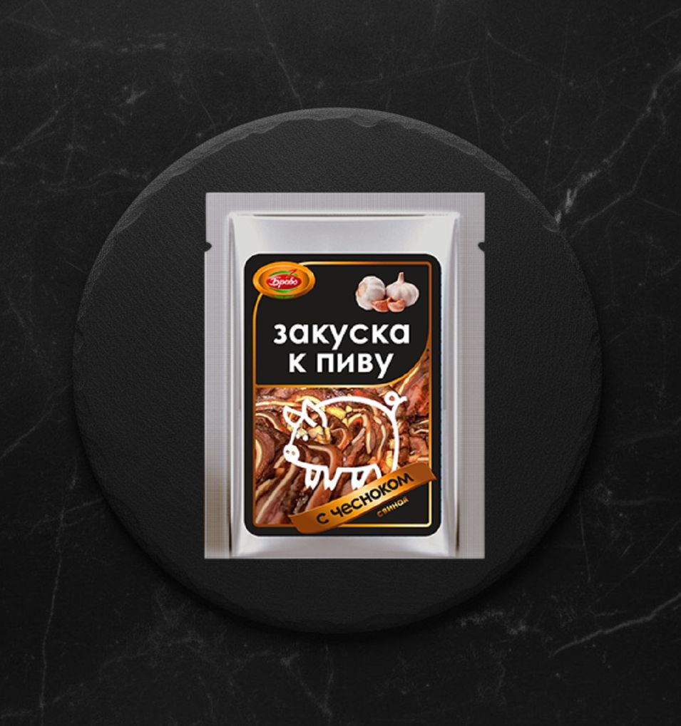 Закуска к Пиву в/к С Чесноком в/у 100г