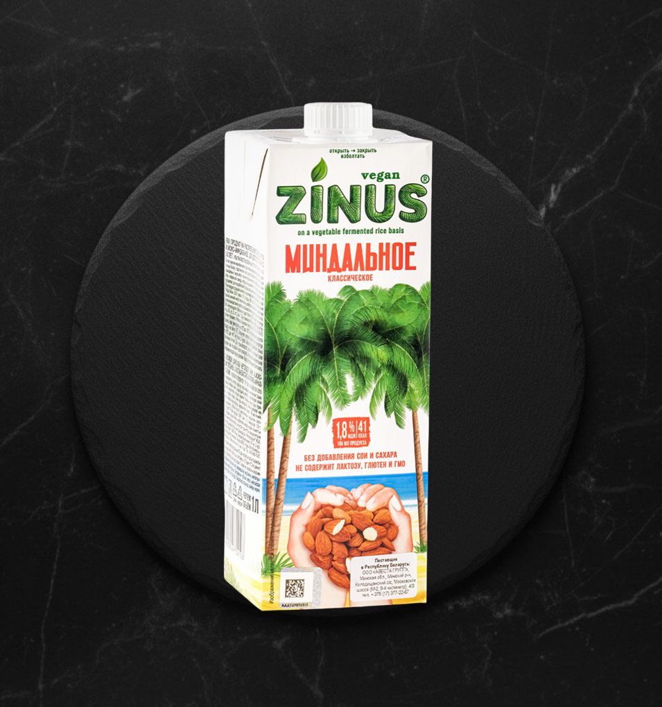 Раст.напиток Миндальный 1,8% ZINUS тп 1л