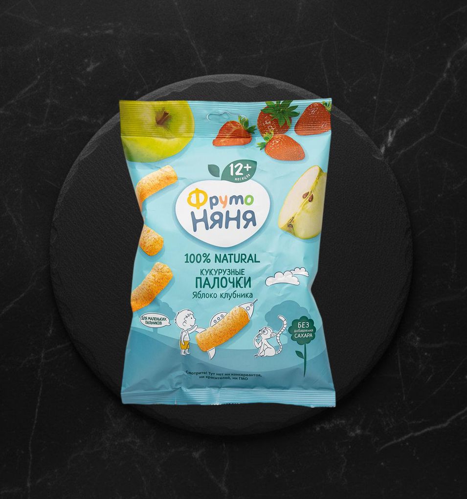 Палочки Кукурузные Фруто Няня с яблоком и клубн. 20 г