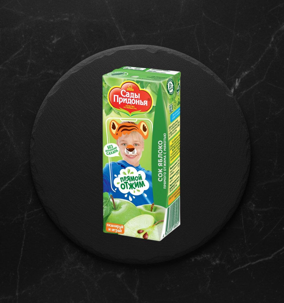 Сок Яблочный прям.отжм.0,2л Сады Придонья
