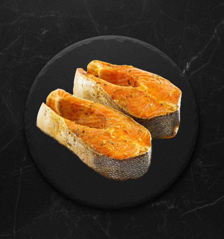 Стейк Форели в Чесночном с Травами Маринаде Мясн. Центр