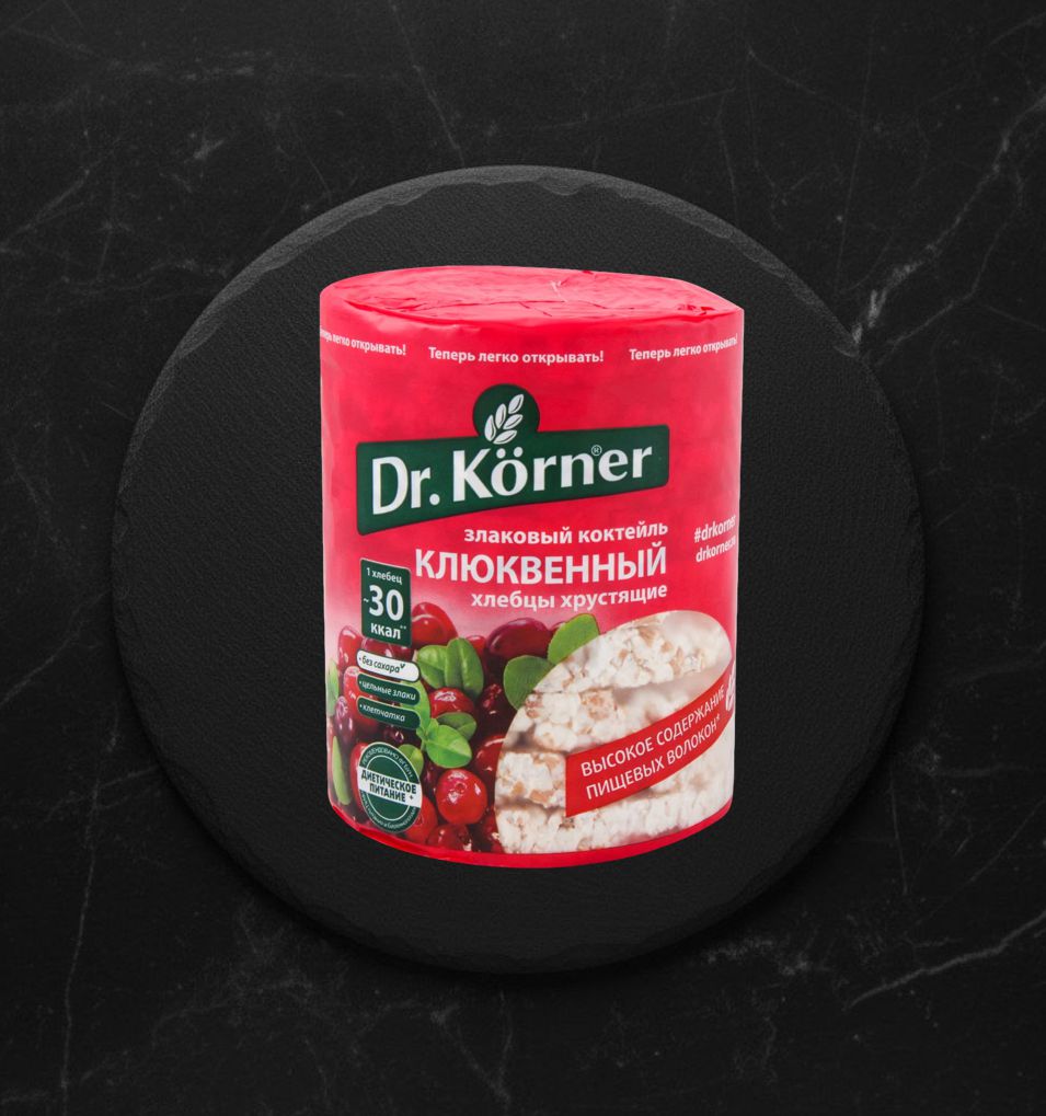 Хлебцы Злаковый коктейль клюквенный  Dr. Korner  100 гр