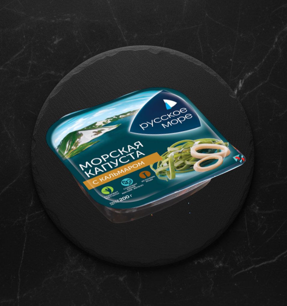 Морская капуста с кальмаром Русское море 200г