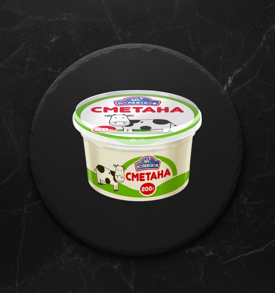 Сметана Полянка 20% 0,2л