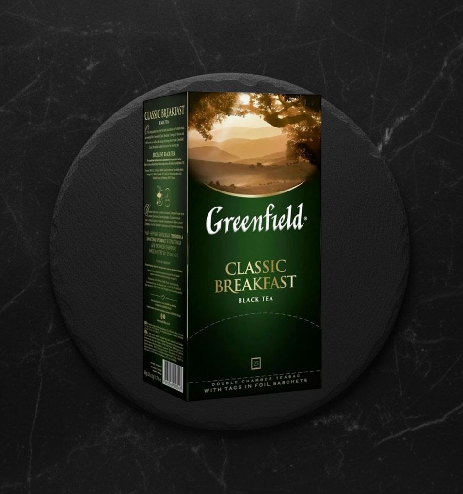Чай Гринфилд черный Классический завтрак 25 пакет