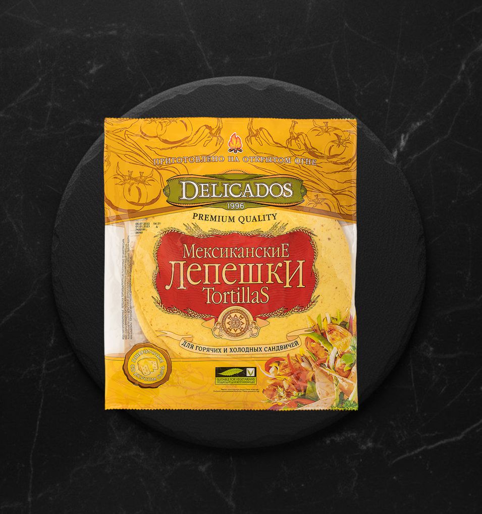 Тортильи пшеничные со вкусом сыра Delicados 400г