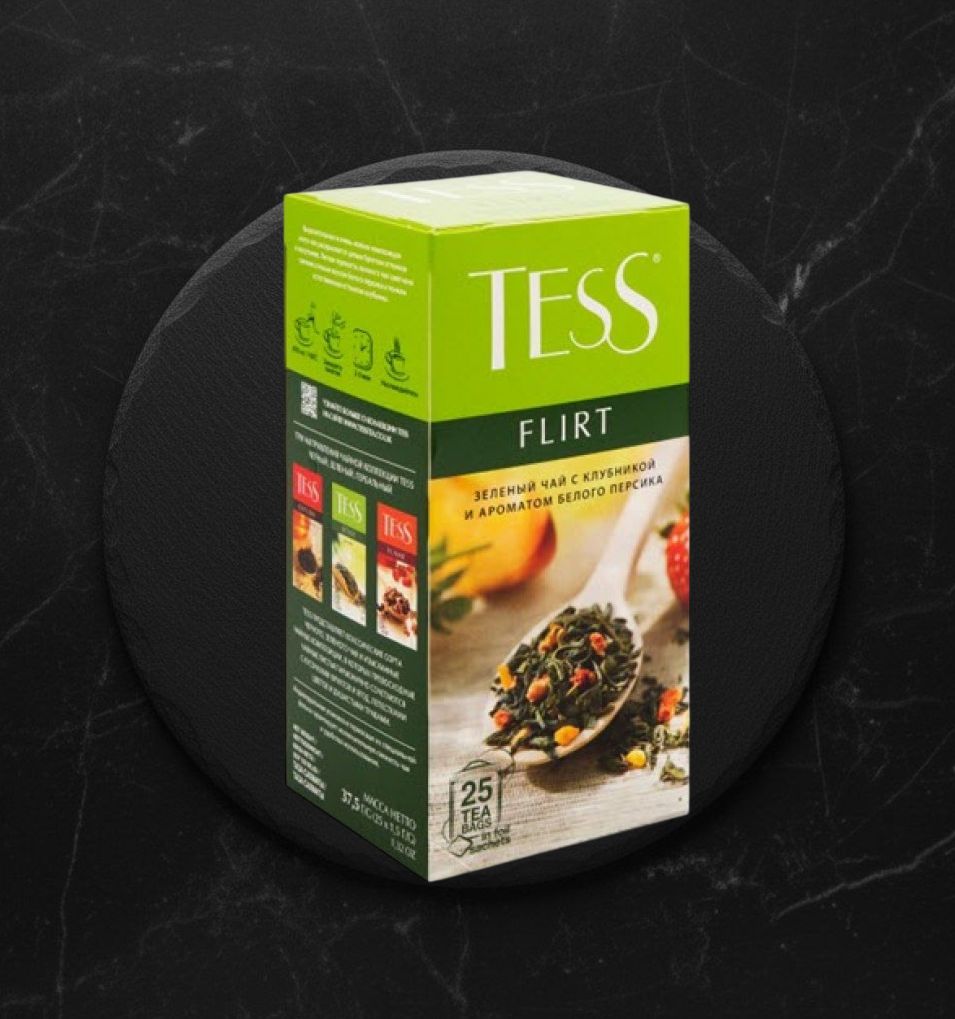 Чай Teсс Флирт зеленый пак. с доб. (1,5г х 25)