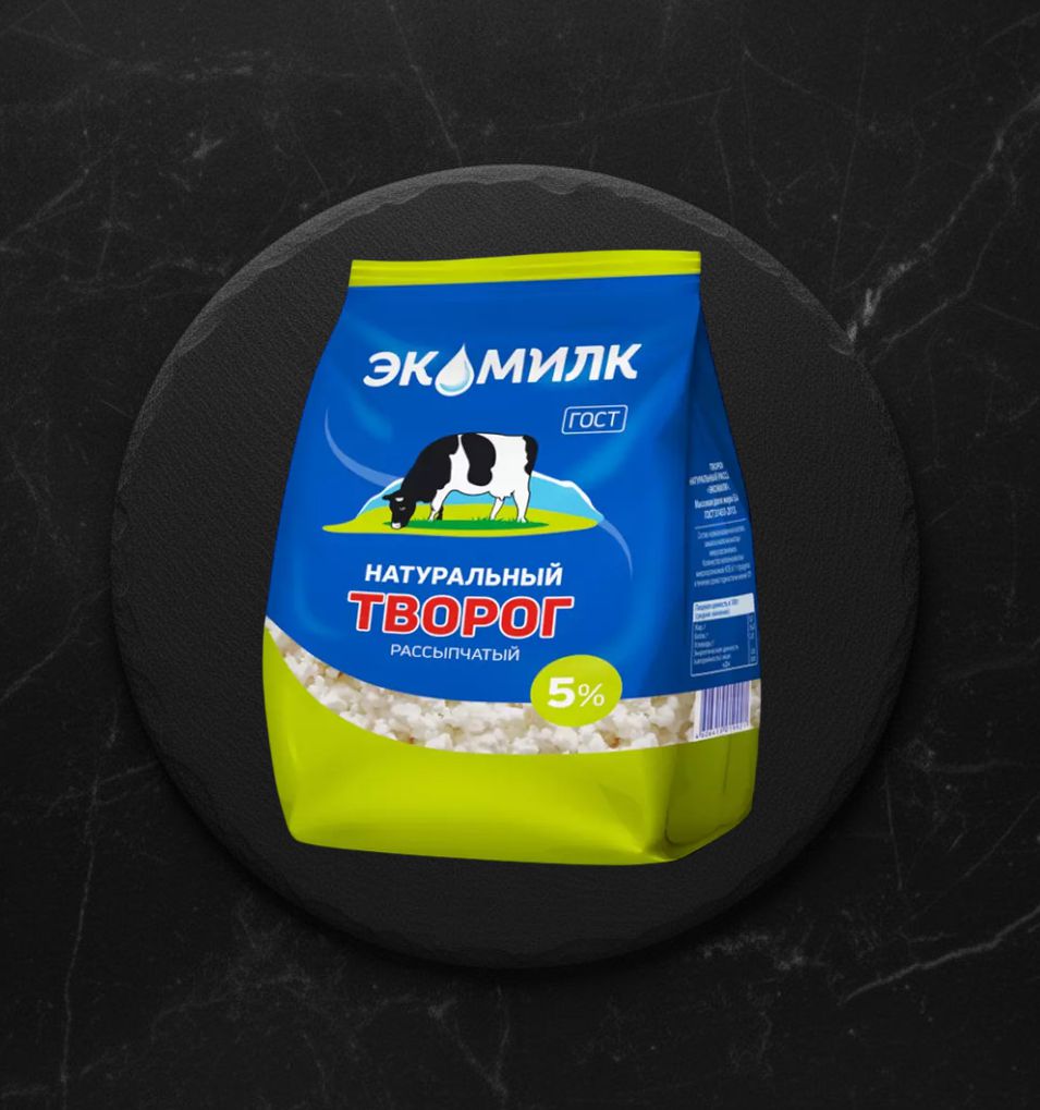 Творог Рассыпчатый  5% 350 г Экомилк