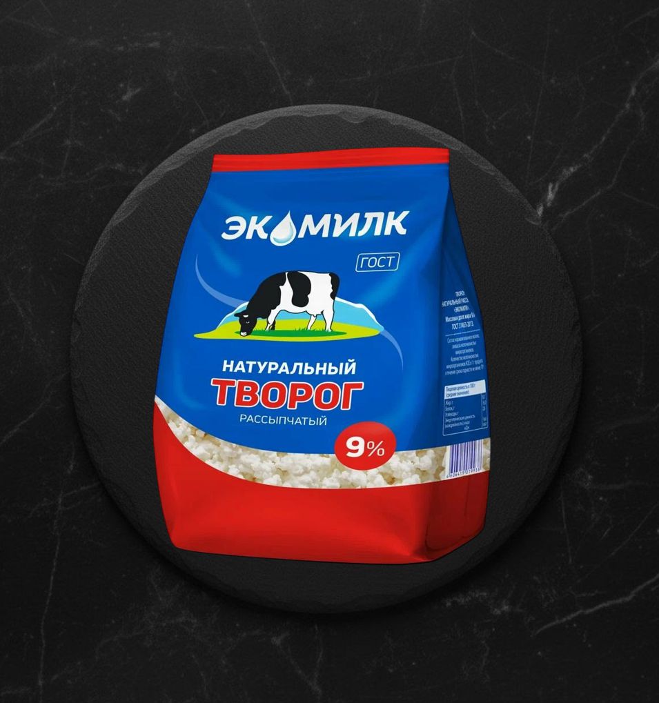 Творог Рассыпчатый  9% 350 г Экомилк