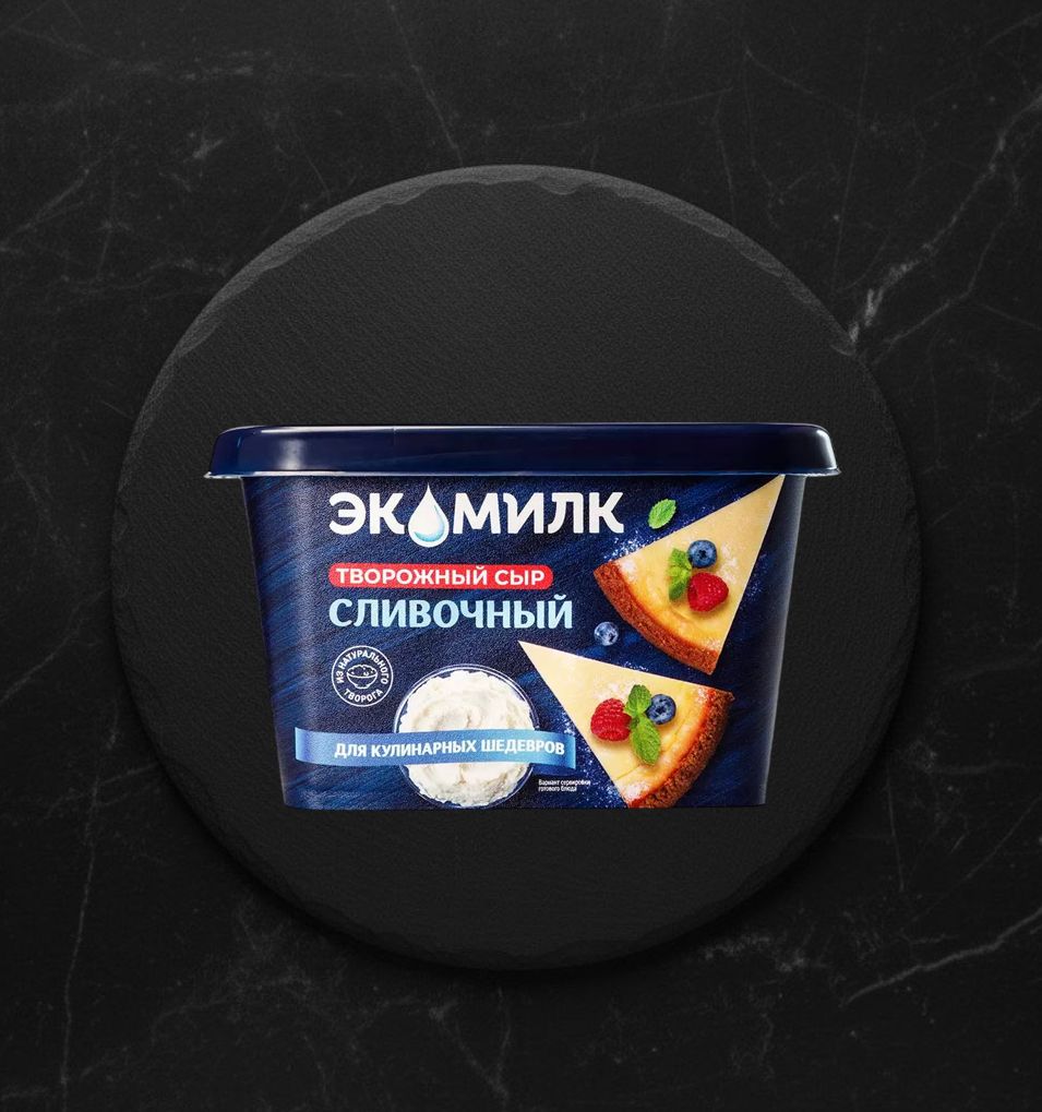 Сыр Творожный 60% 350 г. Экомилк