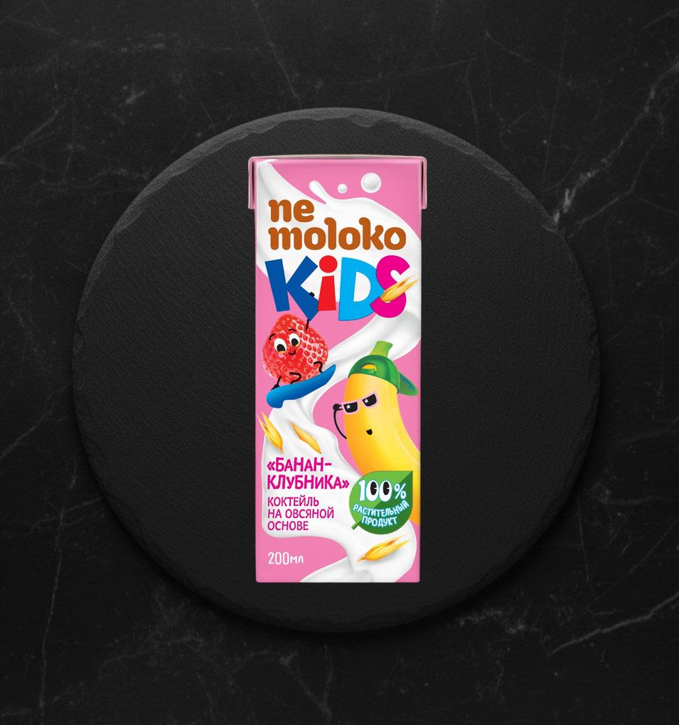 Коктейль на овсяной основе Банан-Клубника 200 гр.