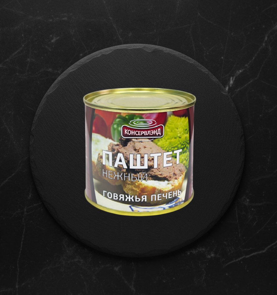Паштет нежный с говяжей печенью КОНСЕРВЛЭНД 240 г.