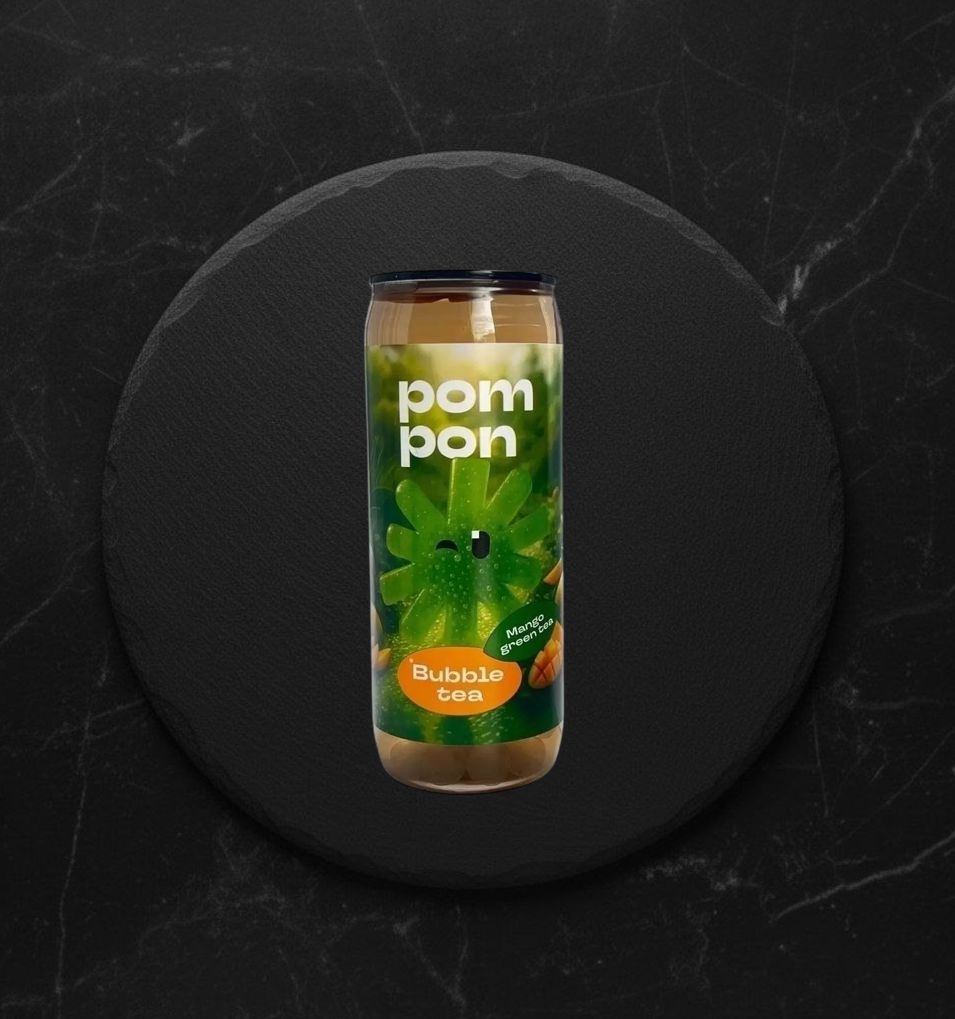 Напиток б/а негаз POMPON Чай Зеленый с МАНГО с доб . Джусболлов 0,33л