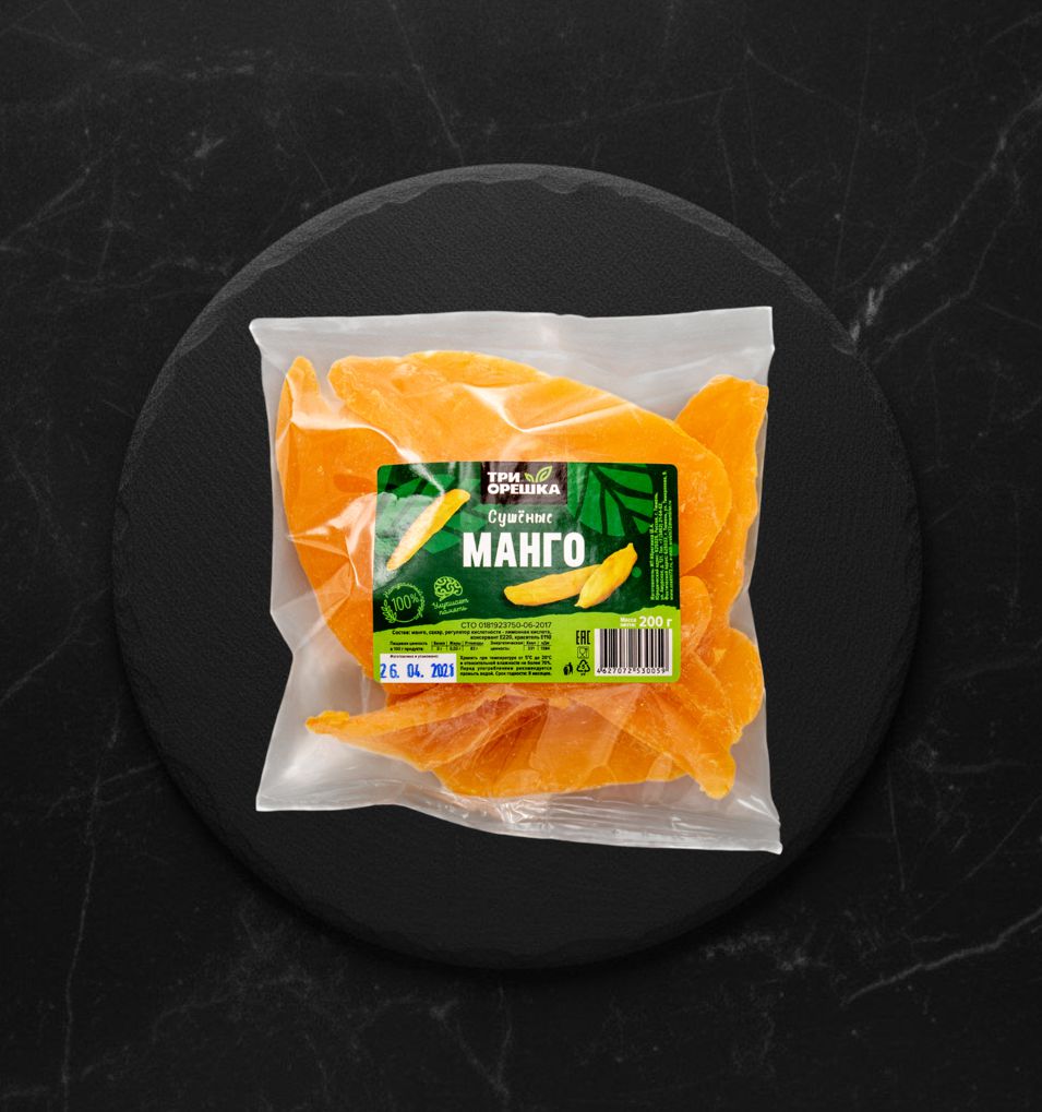 Манго Сушеное 200г Три Орешка