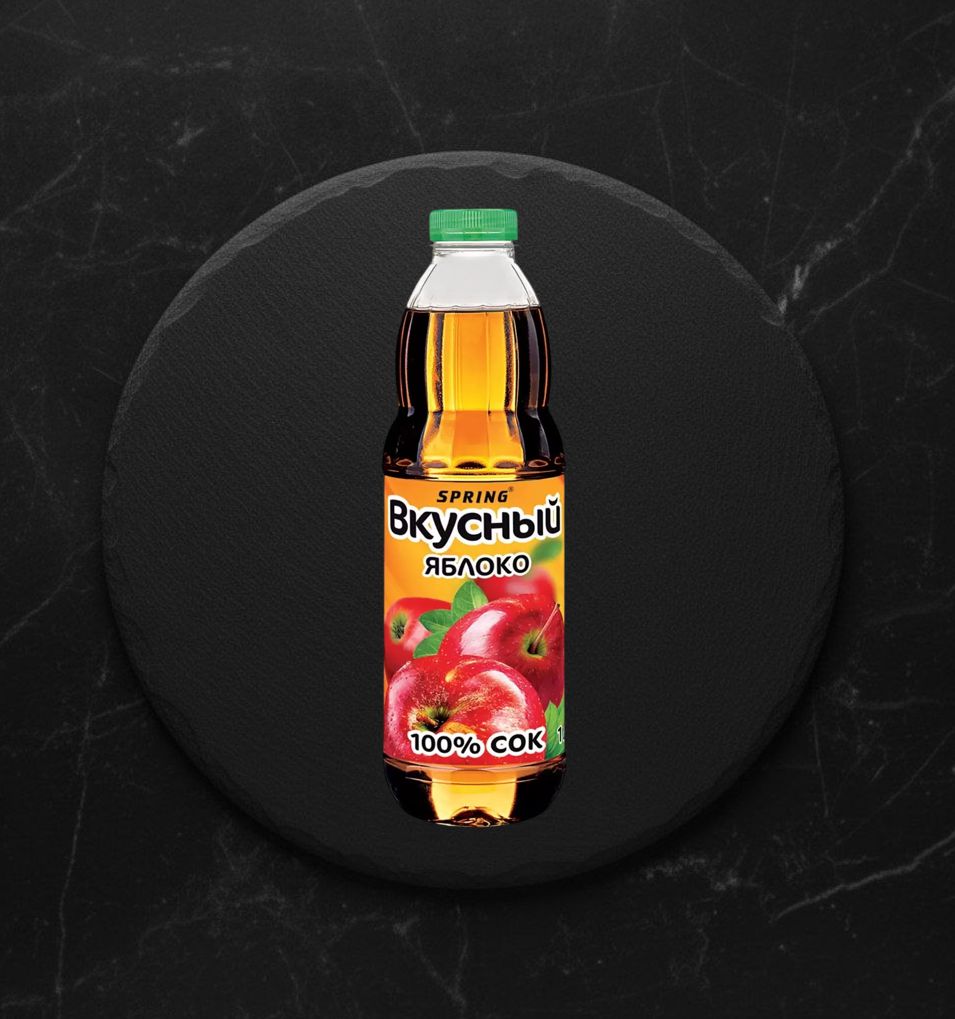 Сок Яблочный 100% СПРИНГ Вкусный 1л п/б