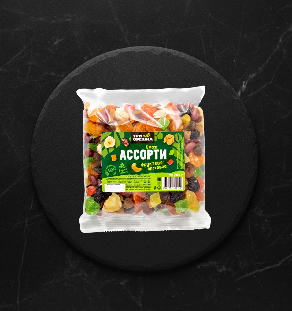 Фруктово-ореховая смесь Ассорти 140г Три Орешка