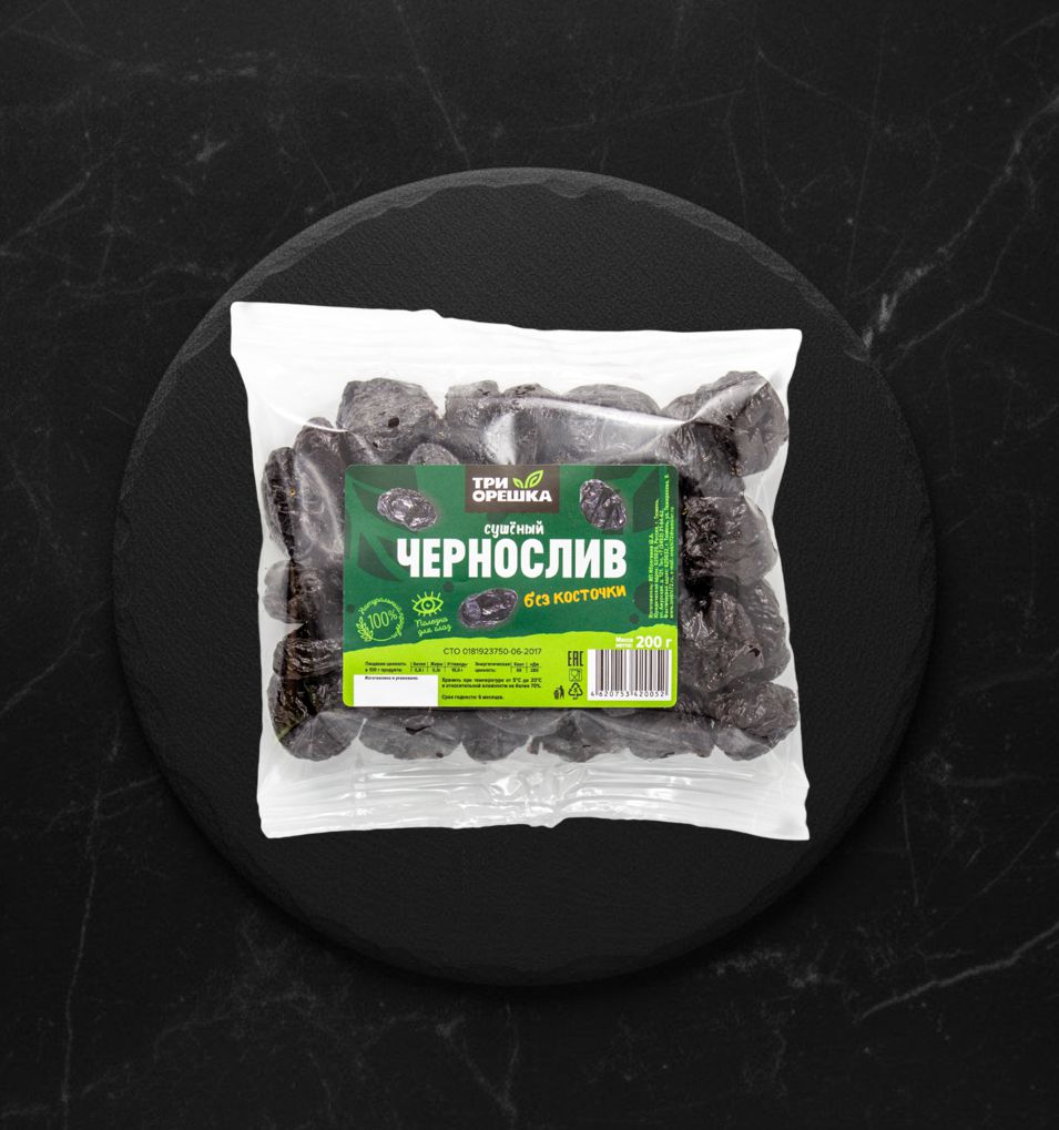 Чернослив без косточки 200г Три Орешка