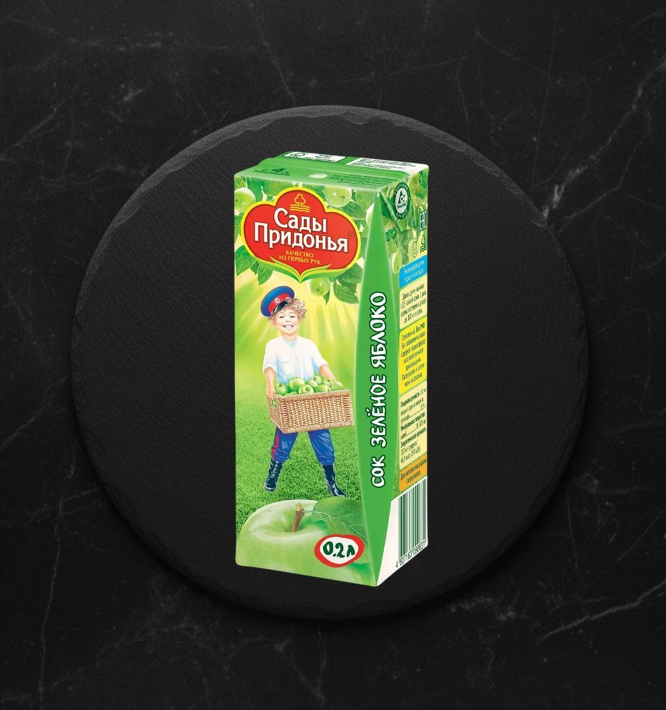 Сады Придонья сок 0,2 ЯБЛОКО ЗЕЛ освет.