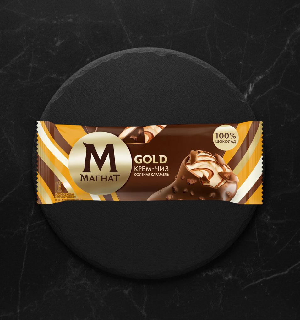 Мороженое Эскимо МАГНАТ слив. GOLD КРЕМ-ЧИЗ сол.карам 70гр