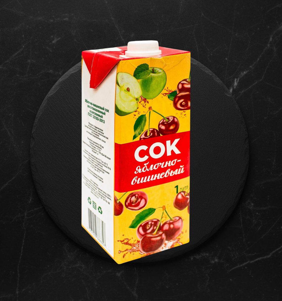 Сок Яблочно-вишневый осв ГОСТ 1 л Тетрапак