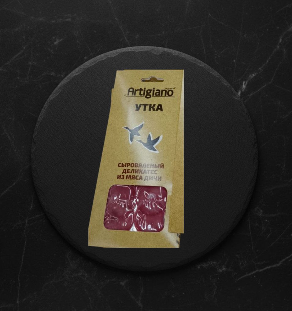 Колбаса сыровяленая из утки 75г нарезка