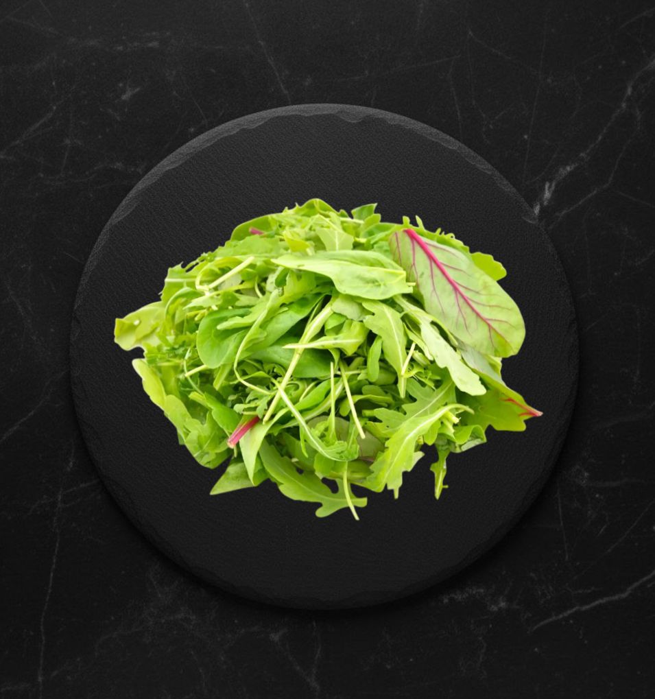 Овощи Салатные свежие "Рукола, Мангольд, Шпинат" 50г