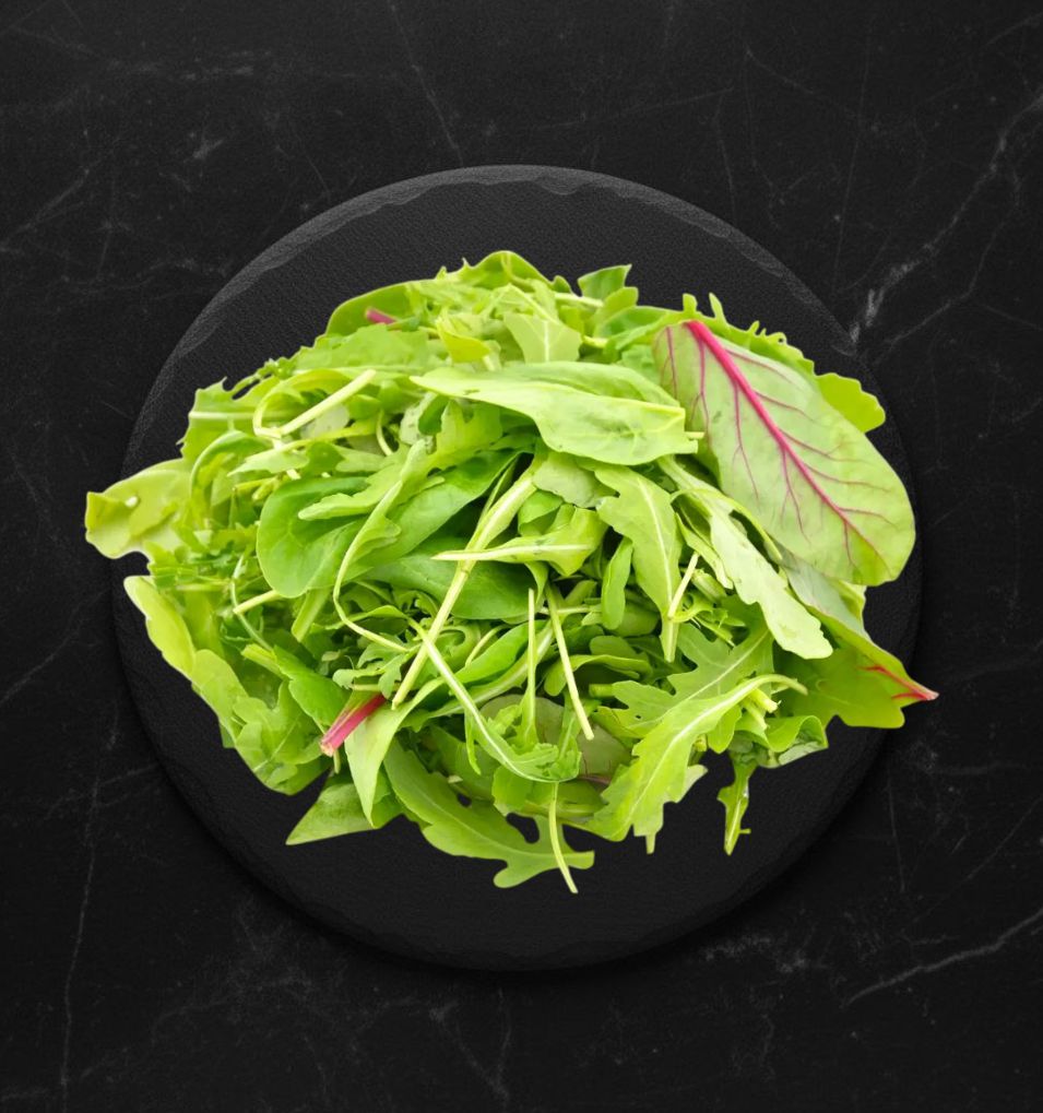 Овощи Салатные свежие "Рукола, Мангольд, Шпинат" 75г