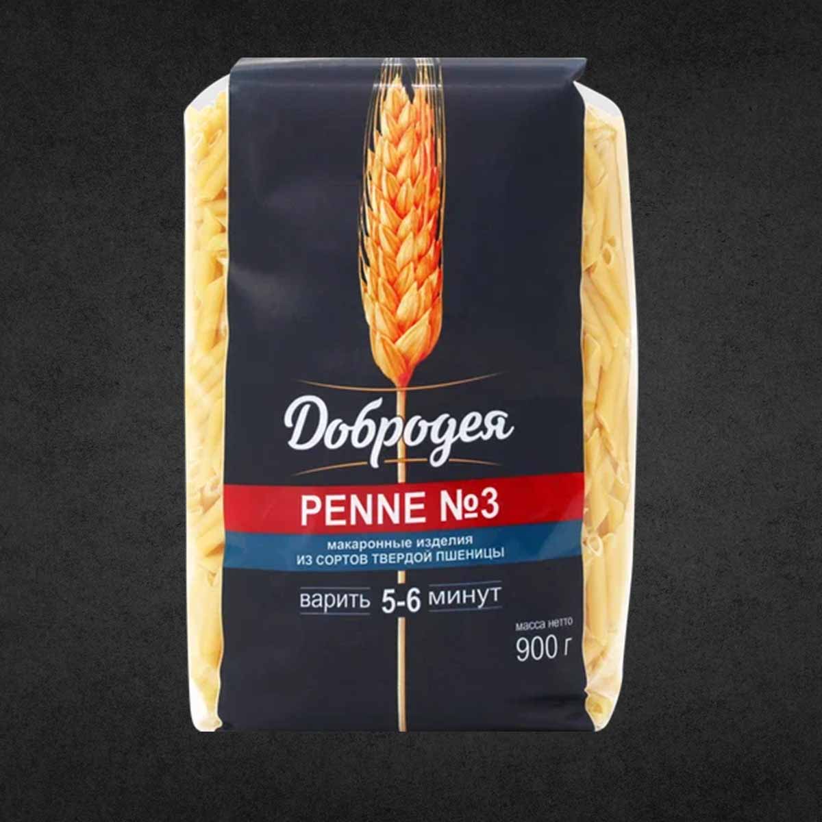 Макароны ДОБРОДЕЯ Пенне №3 (Перья гладкие) 400г