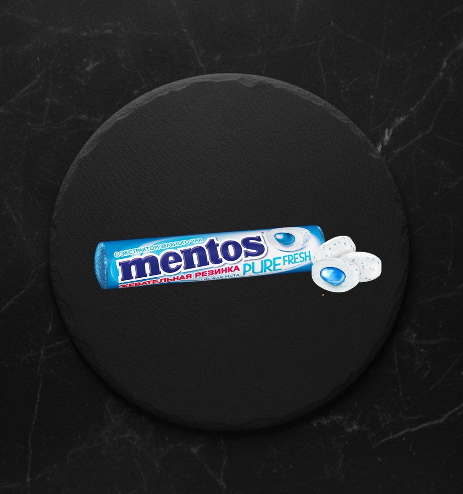 Жевательная Резинка Mentos Pure Fresh Свежая Мята 15,5г