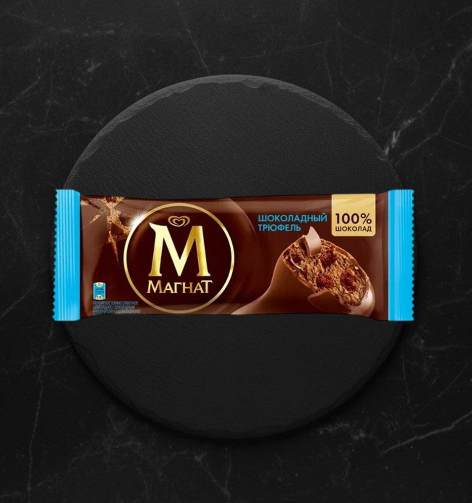 Мороженое Эскимо МАГНАТ слив. ШОКОЛ.ТРЮФЕЛЬ 72гр