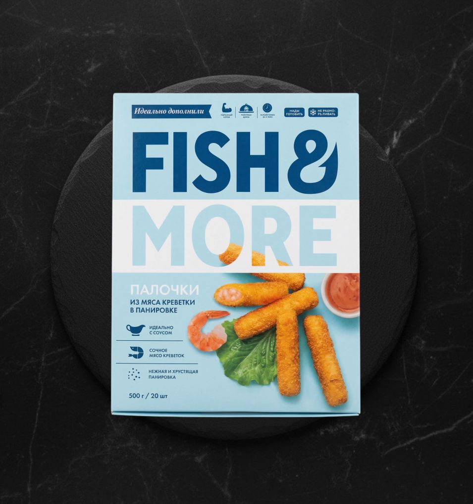 Палочки из креветки в панировке 500г Fish&More