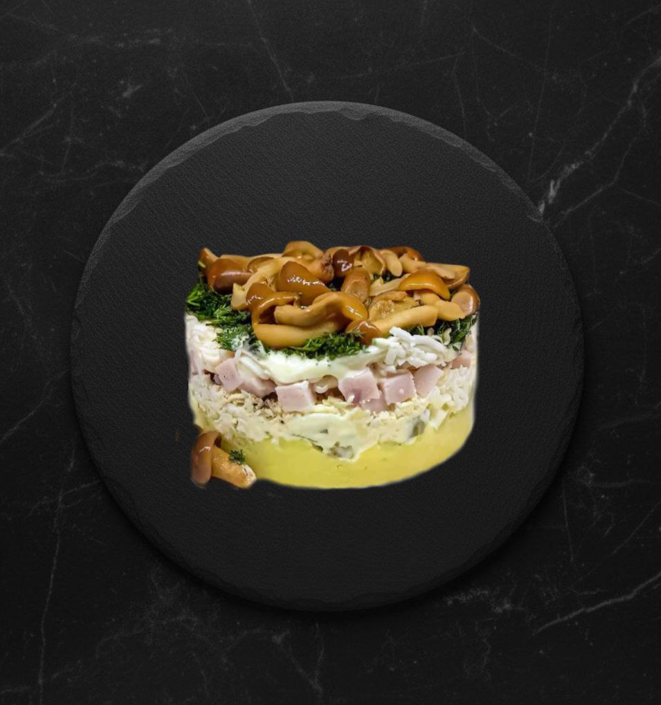 Салат с Опятами Маринованными и ветчиной Мясн.Центр